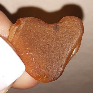 Brown Sea Glass Heart of the Sea